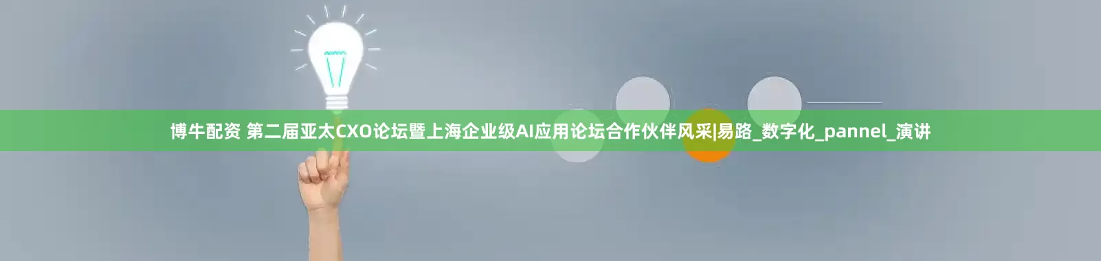 博牛配资 第二届亚太CXO论坛暨上海企业级AI应用论坛合作伙伴风采|易路_数字化_pannel_演讲